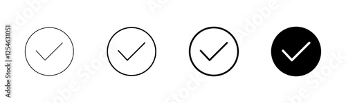 Approved icon vector isolated on white background. Certified Medal Icon vector. check mark