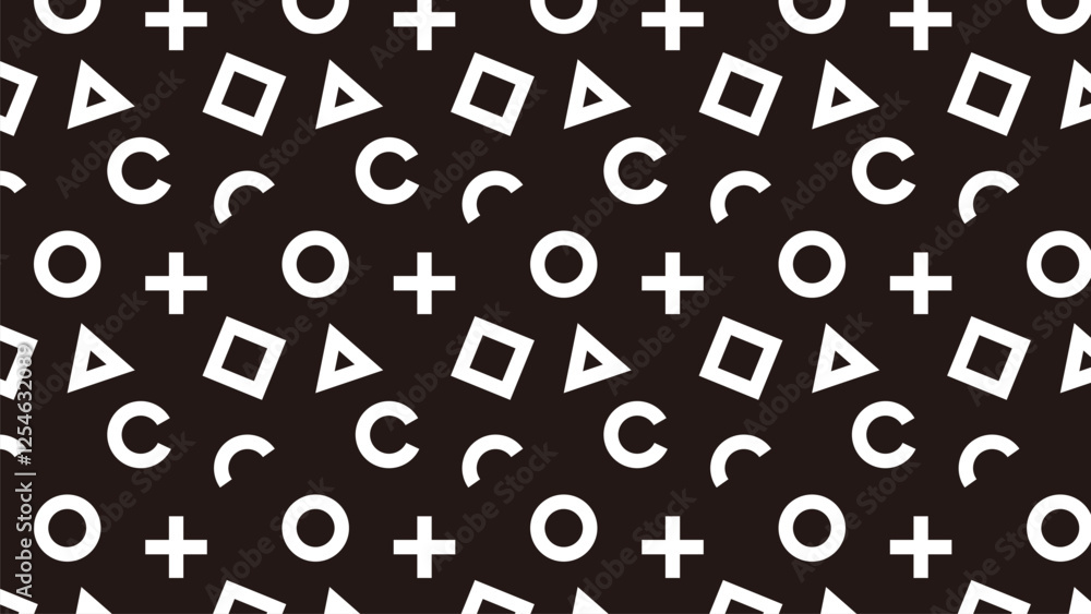 Cute geometric pattern background (Black and White) Cute geometric pattern background (Black and White)