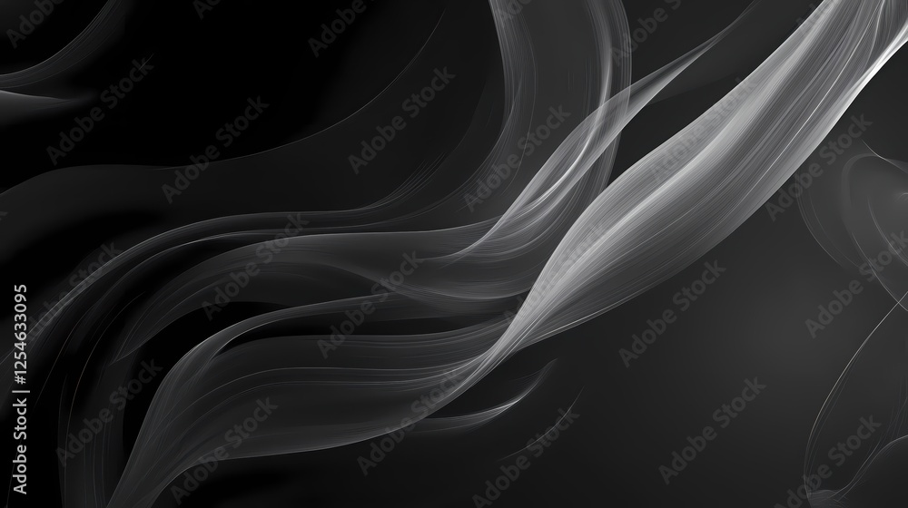 Obraz premium Abstract flowing light forms on dark background creating a sense of depth and movement