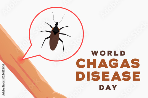 world chagas disease day background illustration in flat design