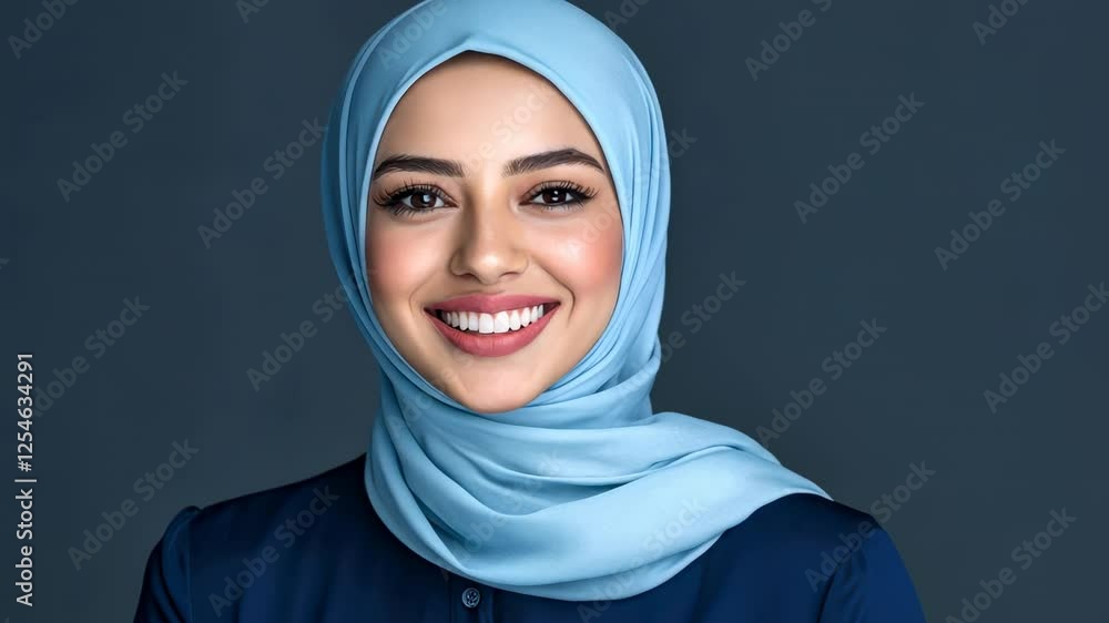 The Smiling Woman in Hijab The Smiling Woman in Hijab