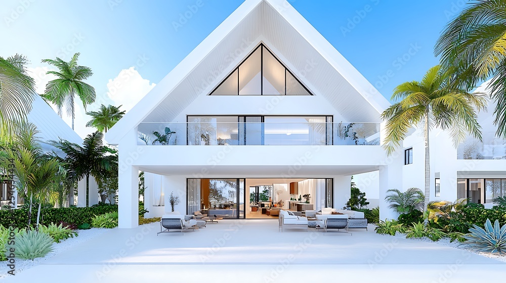 Fototapeta premium Contemporary beach villa