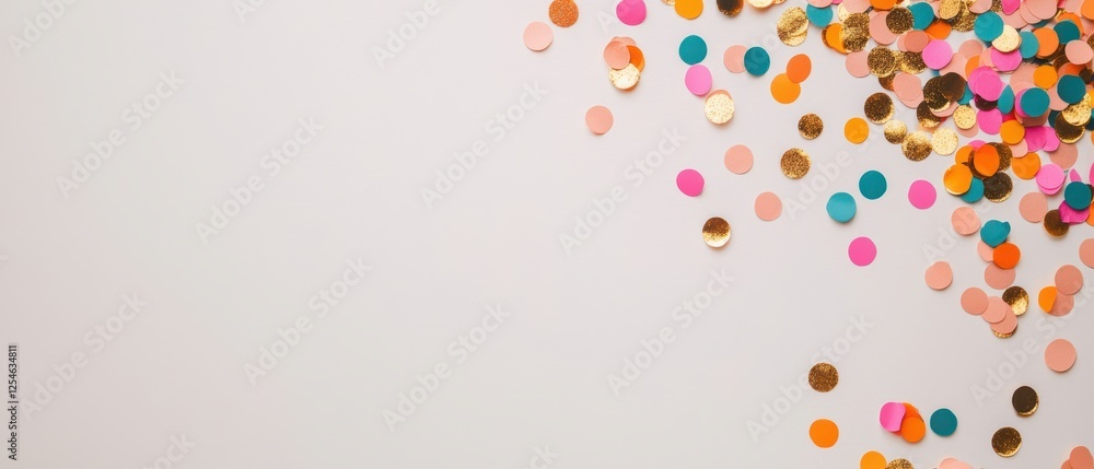 A vibrant scattering of colorful confetti dots on a light background, perfect for celebrations or festive occasions. A vibrant scattering of colorful confetti dots on a light background, perfect for celebrations or festive occasions.