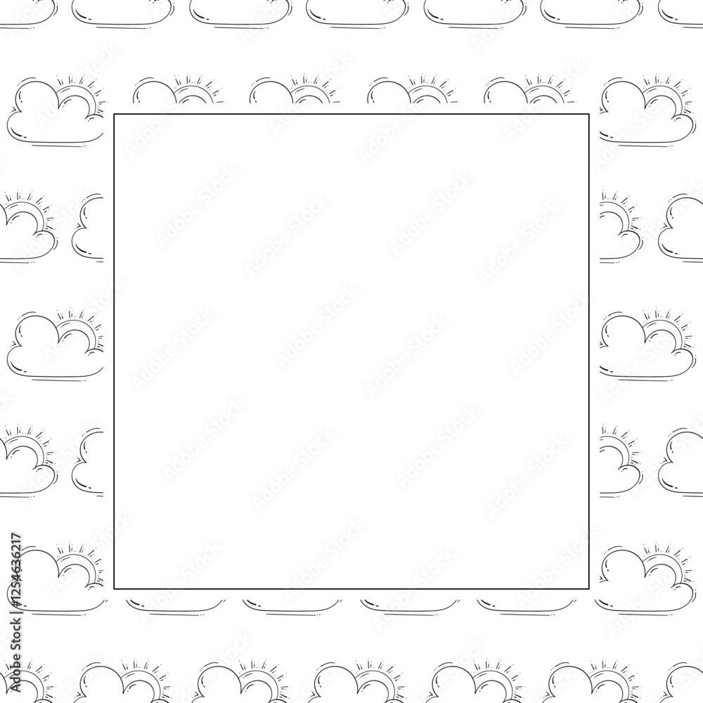 weather frame. doodle weather square frame. hand drawn weather frame background. weather background weather frame. doodle weather square frame. hand drawn weather frame background. weather background