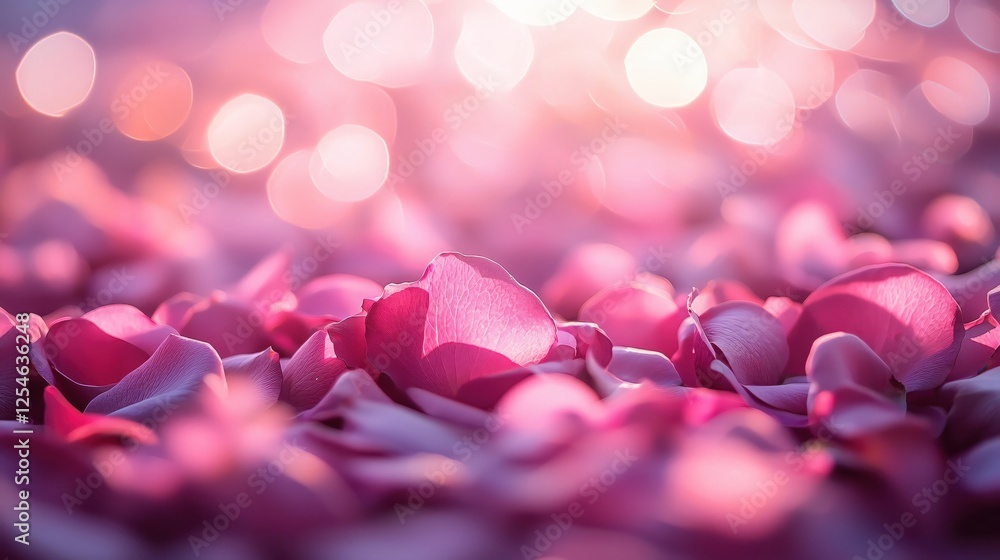 Delicate Rose Petals in Soft Light A Romantic Floral Display of Pink Hues and Gentle Bokeh Delicate Rose Petals in Soft Light A Romantic Floral Display of Pink Hues and Gentle Bokeh