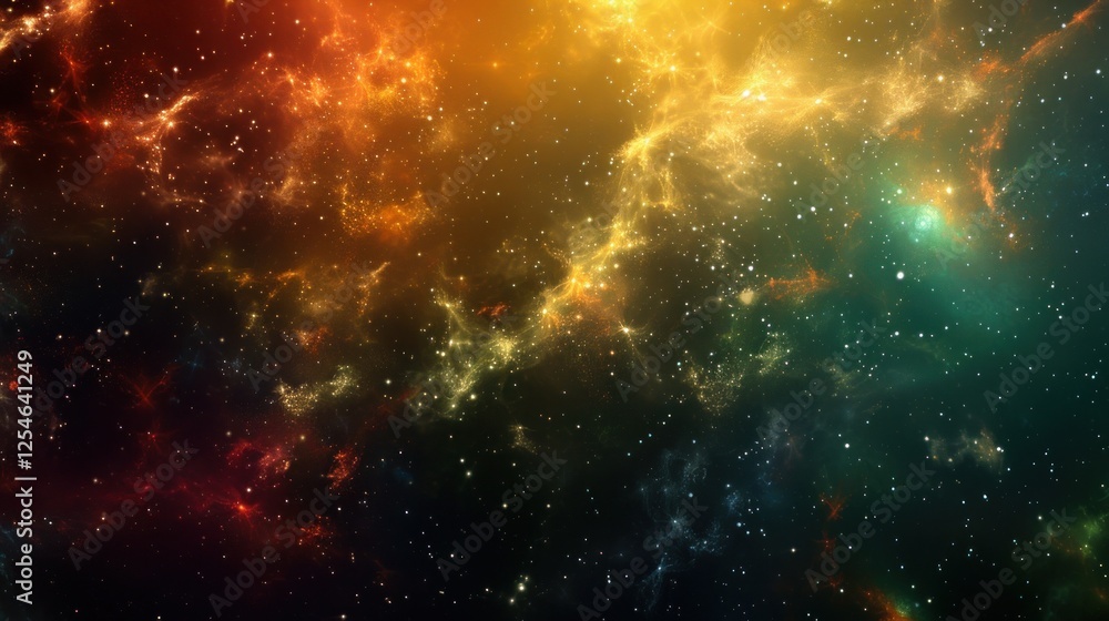 Fototapeta premium Cosmic Nebula: A Tapestry of Stars and Gas