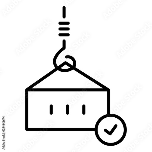 Simple Delivery Outline Icon - Logistics and Shipping Services