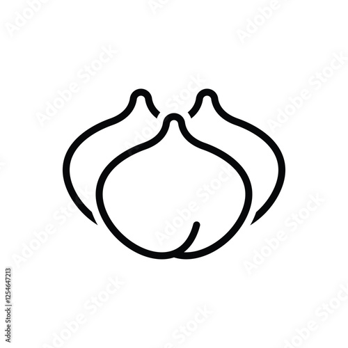 Black line icon for chickpeas