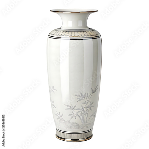 Wallpaper Mural Tall shinny cylinder vase isolated on white background. high quality decoration item . Torontodigital.ca