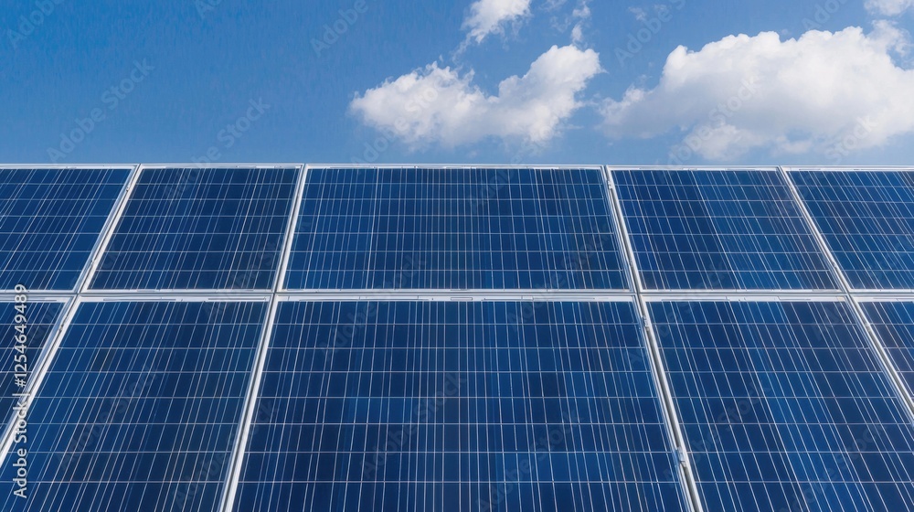 Solar panels generating clean energy under a blue sky Solar panels generating clean energy under a blue sky