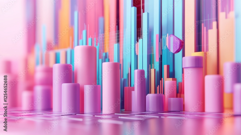 A vibrant digital visualization of colorful bar charts, representing data analysis and trends in a modern, abstract style. A vibrant digital visualization of colorful bar charts, representing data analysis and trends in a modern, abstract style.