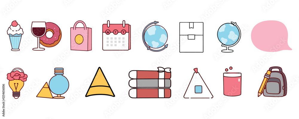 Academic & School Objects Icons 🏫 Perfect for UI & Print Designs Academic & School Objects Icons 🏫 Perfect for UI & Print Designs