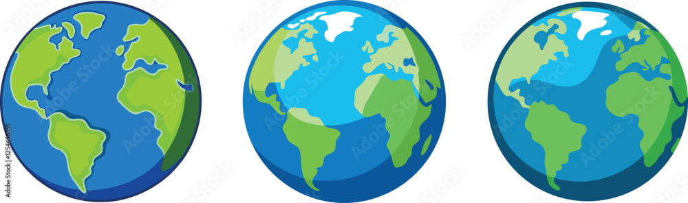 set of globe with earth vector, vector and illustration, vector style set of globe with earth vector, vector and illustration, vector style