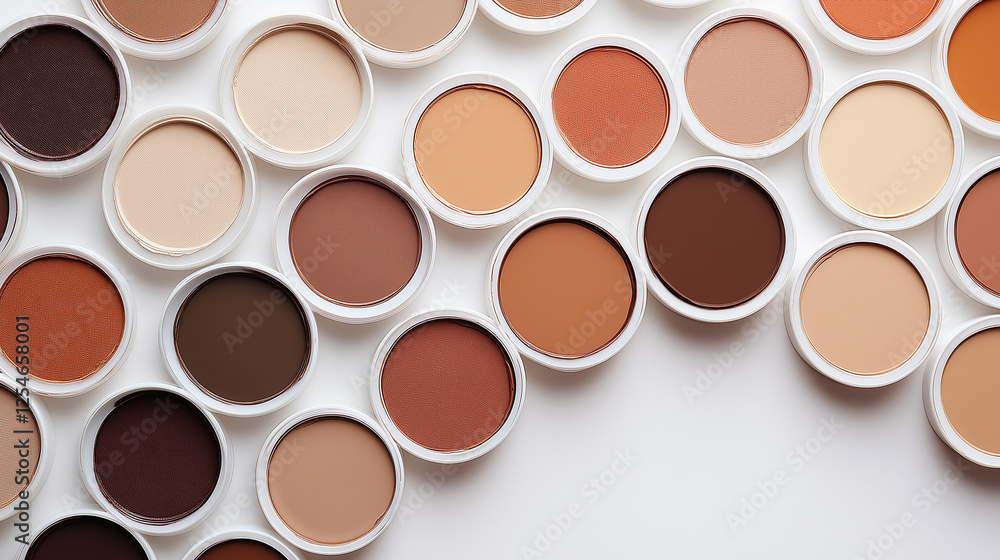 Diverse makeup foundation palette for beauty and skincare concepts in cosmetic design Diverse makeup foundation palette for beauty and skincare concepts in cosmetic design