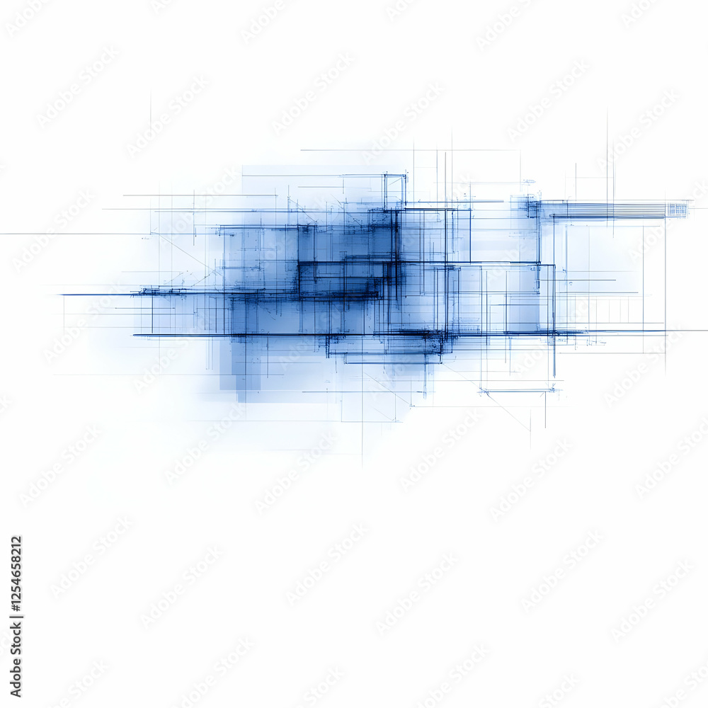 Abstract Blue Grid Illustration Abstract Blue Grid Illustration