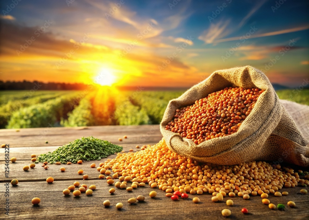 Double Exposure: Lentils & Nature - Healthy Food Photography