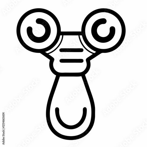 Skin tool jade icon outline  Cosmetic stone vector illustration  (3)