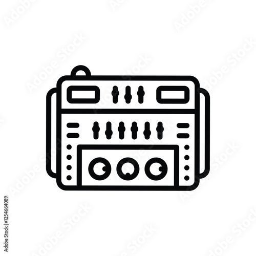 Black line icon for mastering