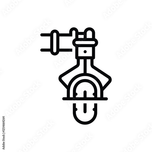 Black line icon for microphone