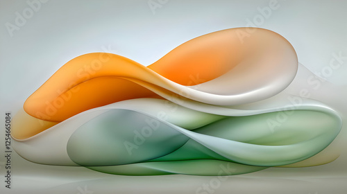 Abstract 3D Render of Flowing Forms