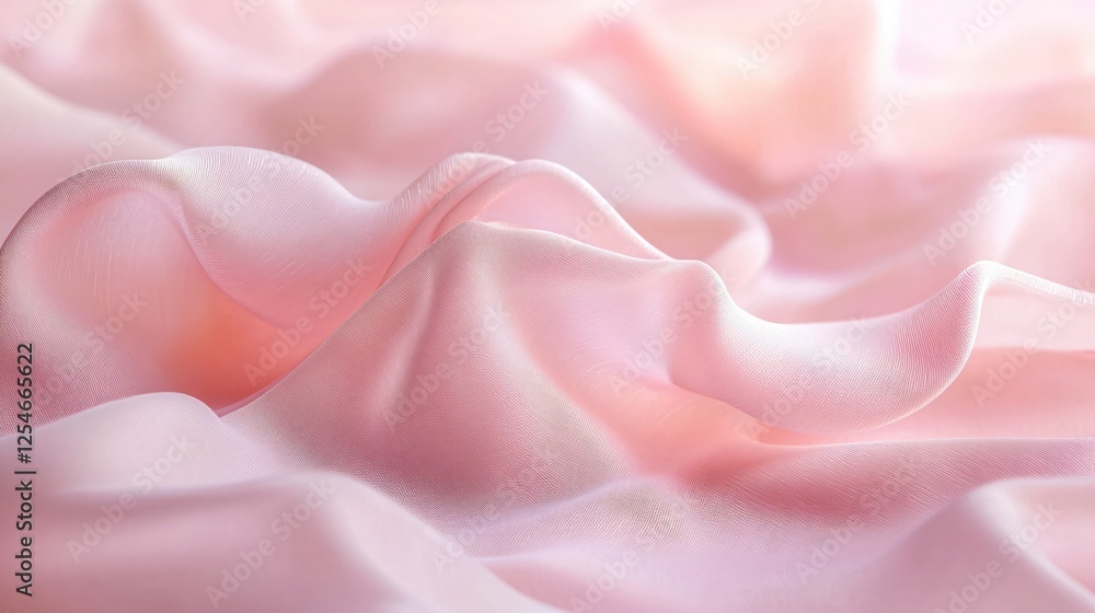 Soft Pink Silk Fabric Texture Close Up Capturing Gentle Folds and Delicate Lightness Abstract Soft Pink Silk Fabric Texture Close Up Capturing Gentle Folds and Delicate Lightness Abstract