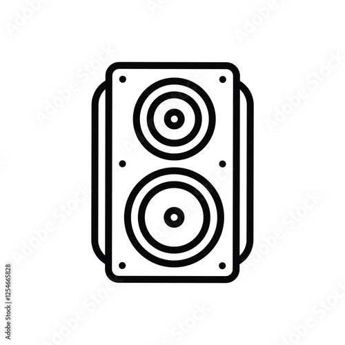 Black line icon for speaker