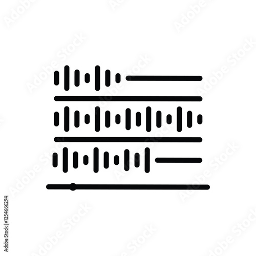 Black line icon for equalizer