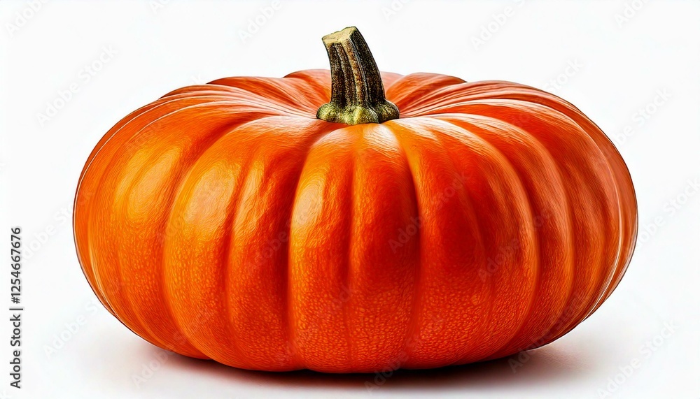Obraz premium Pumpkin isolated on white background. Big orange pumpkin. Vegetable.