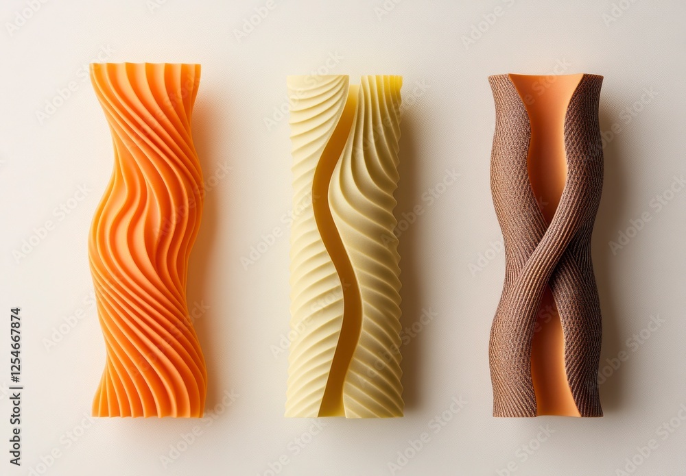 Intricate Patterns in Colorful Abstract Wavy Food Sculpture Design Intricate Patterns in Colorful Abstract Wavy Food Sculpture Design