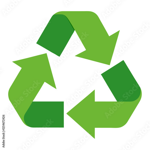 recycling logo vector on a white background