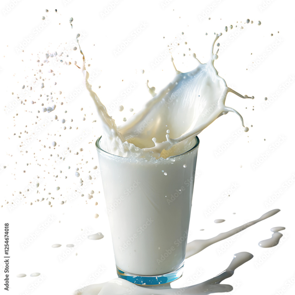 Delicious Milk Splashing from a Glass Delicious Milk Splashing from a Glass