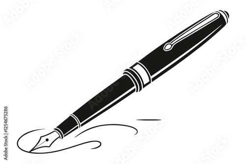 A minimalist black color the best pen white background