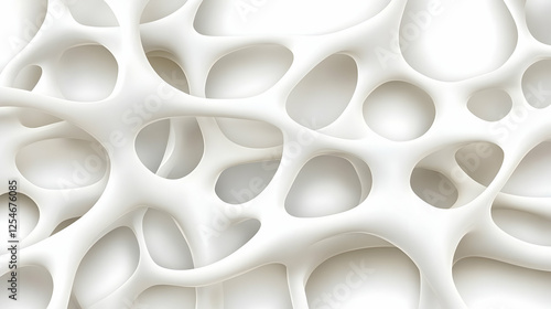 Wallpaper Mural Abstract 3D White Organic Structure Background Torontodigital.ca