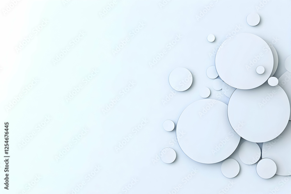 Abstract 3D Background with Overlapping Circles Abstract 3D Background with Overlapping Circles
