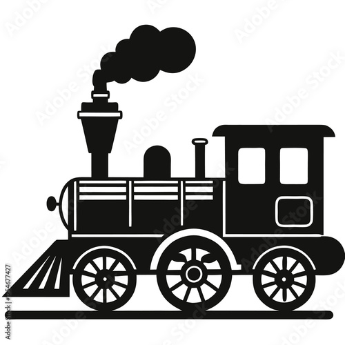 steam locomotive in the night