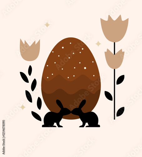 Illustration of a chocolate egg