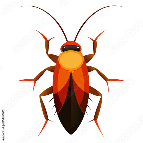 cockroach isolated on white background