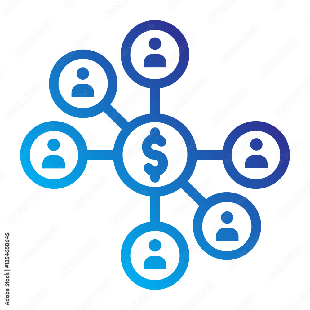 Investment Line Gradient Icon Investment Line Gradient Icon
