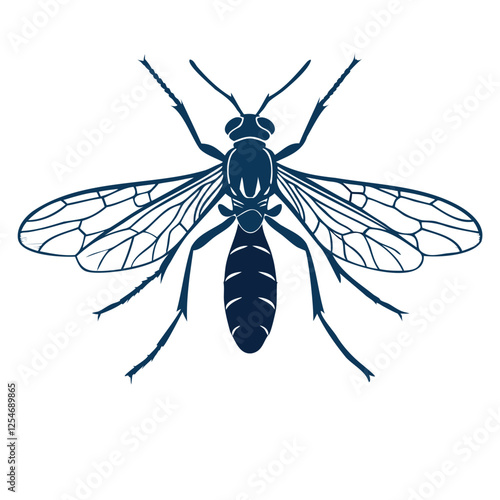 Vector Mosquito Silhouette Illustration High-Quality Design on Transparent Background