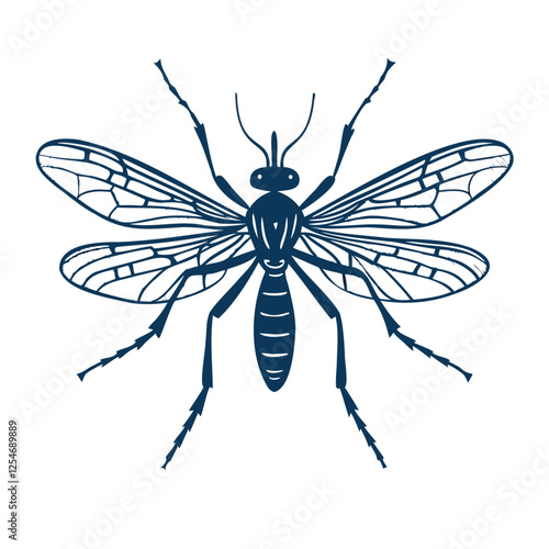 Vector Mosquito Silhouette Illustration High-Quality Design on Transparent Background