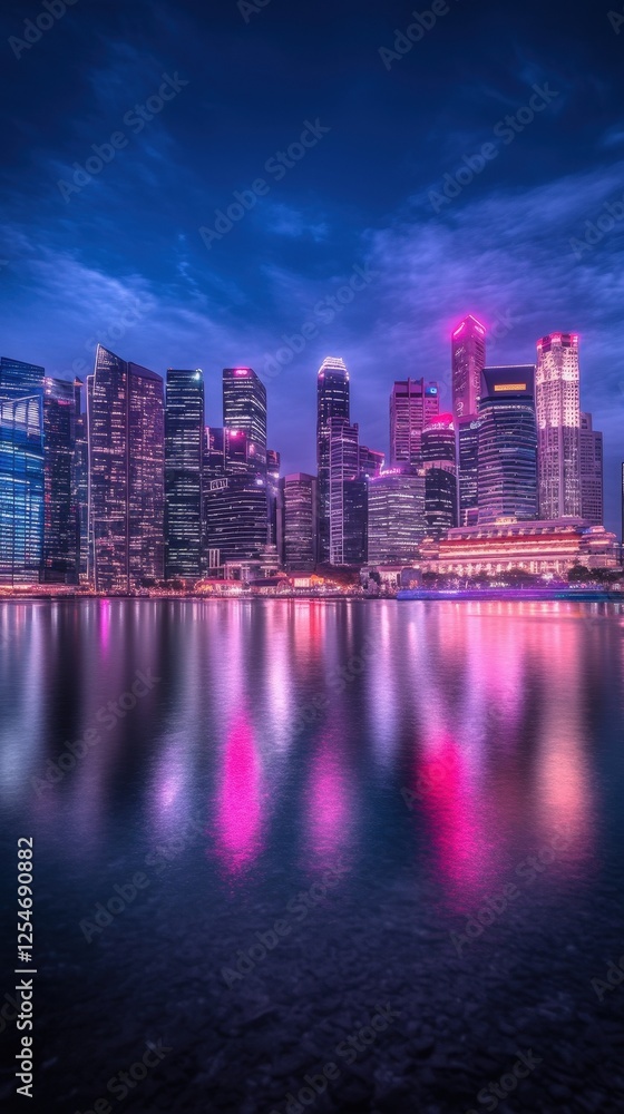 Fototapeta premium Singapore Skyline at Night
