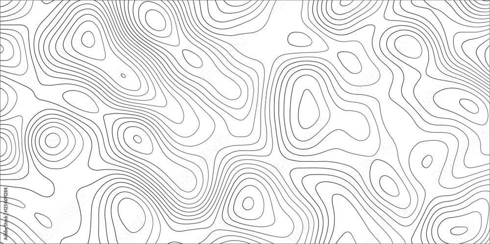 Topographic map background with geographic grid for hiking and mountain sport. modern design with white background and black wave lines. Topographic contour lines vector map seamless pattern vector. Topographic map background with geographic grid for hiking and mountain sport. modern design with white background and black wave lines. Topographic contour lines vector map seamless pattern vector.