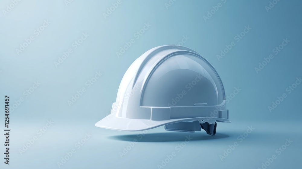 Fototapeta premium White hard hat safety construction site