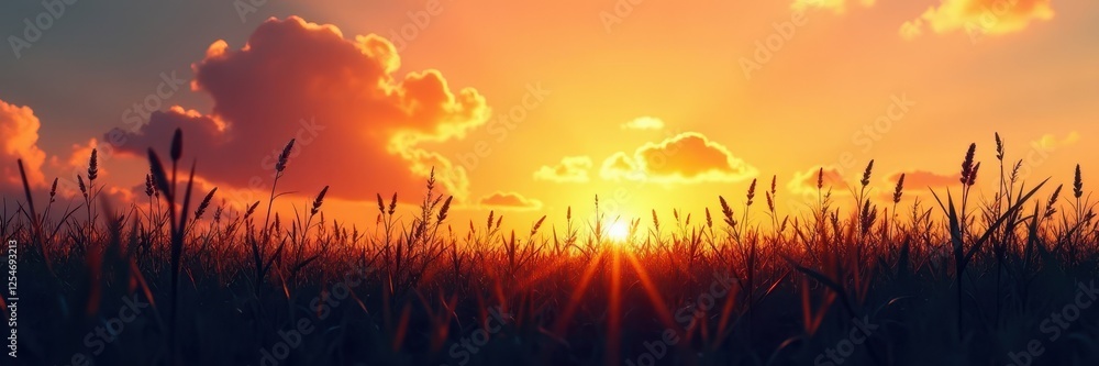 Dark silhouettes of tall grass against bright sky, abstract, nature Dark silhouettes of tall grass against bright sky, abstract, nature