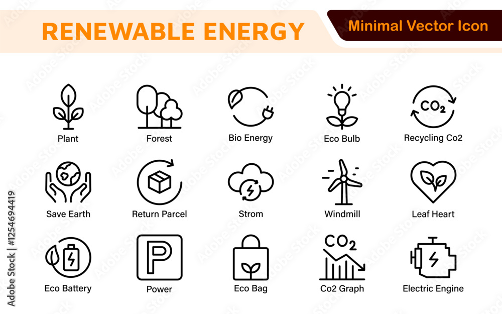 Renewable Energy Icon Set. A dynamic collection of icons showcasing sustainable energy solutions, perfect for environmental projects, educational materials, and green technology applications. Renewable Energy Icon Set. A dynamic collection of icons showcasing sustainable energy solutions, perfect for environmental projects, educational materials, and green technology applications.