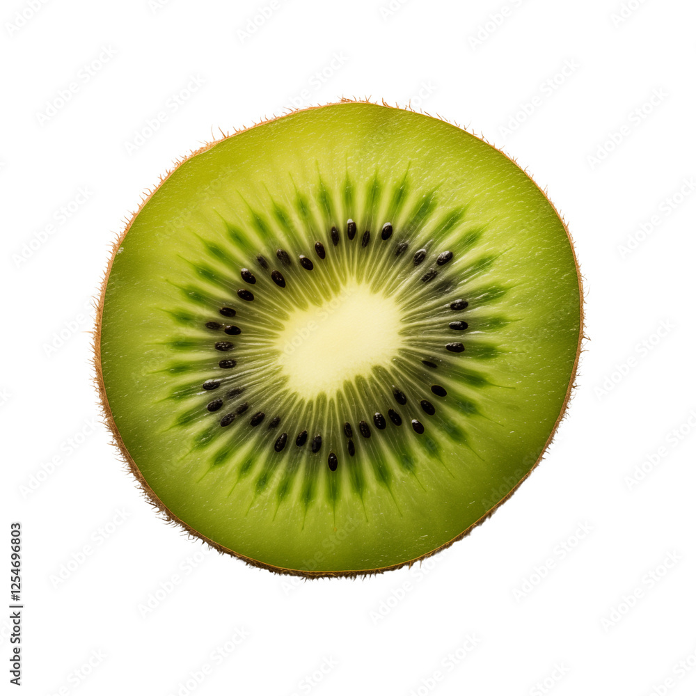 top view of kiwi isolated on transparent background. Generative ai top view of kiwi isolated on transparent background. Generative ai