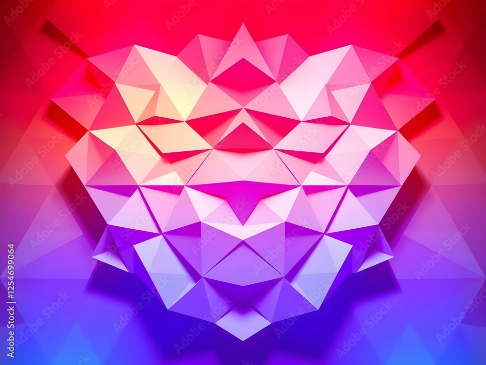 Diseño geométrico abstracto con triángulos y hexágonos, gradientes vibrantes, capas limpias, estilo futurista y dinámico Diseño geométrico abstracto con triángulos y hexágonos, gradientes vibrantes, capas limpias, estilo futurista y dinámico
