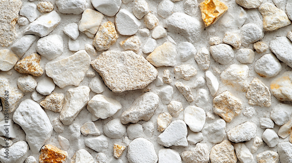 A wide top shot of white little gravel texture in modern bright tones, creating a blurred, empty space on the side. Symbolizes simplicity, calmness, and openness amidst chaos, offering visual clarity. A wide top shot of white little gravel texture in modern bright tones, creating a blurred, empty space on the side. Symbolizes simplicity, calmness, and openness amidst chaos, offering visual clarity.