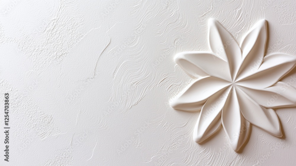 Elegant white flower design on textured background. Elegant white flower design on textured background.