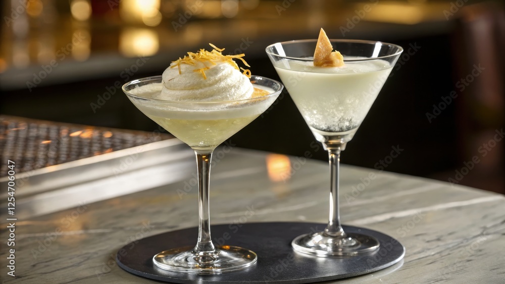 custom made wallpaper toronto digitalCitrus and Meringue Martini Two-Cocktail Composition